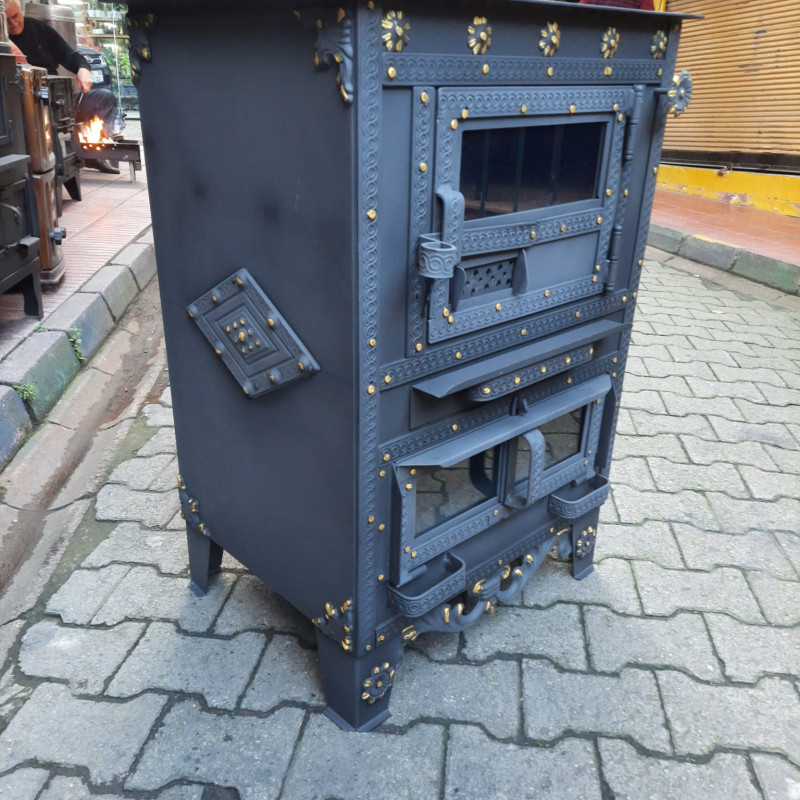 45'lık Camlı Odun Kömür Rize Kuzinesi