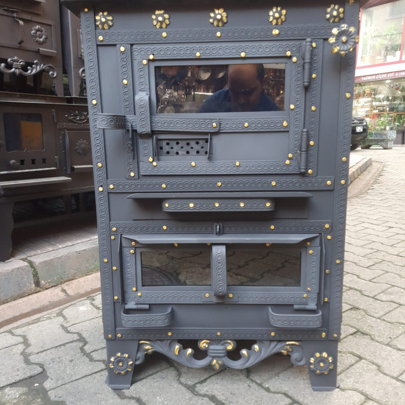 45'lık Camlı Odun Kömür Rize Kuzinesi