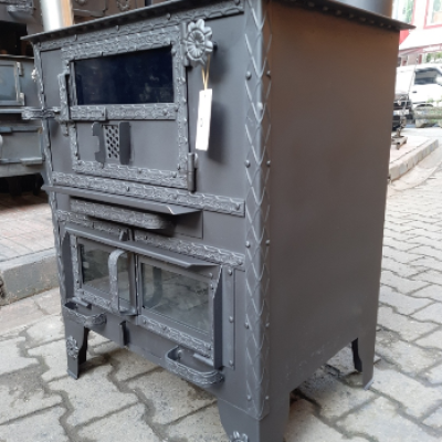 45'lık Camlı Odun Ve Kömür Geniş Rize Kuzinesi